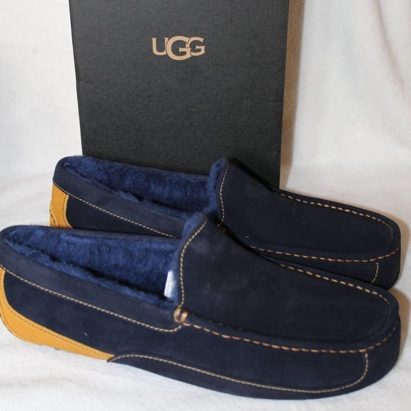 NEW UGG ASCOT Suede‎ Shearling Slippers - Picture 1 of 11